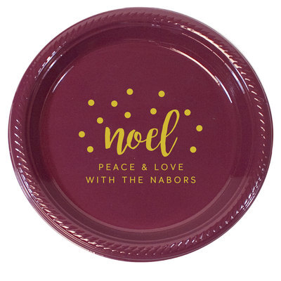Confetti Dots Noel Plastic Plates